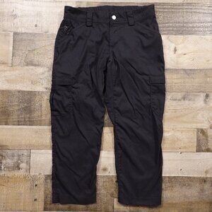 Duluth Trading Dry on the Fly Cargo Capri Pants Black Size 4 | Quick-Dry Stretch